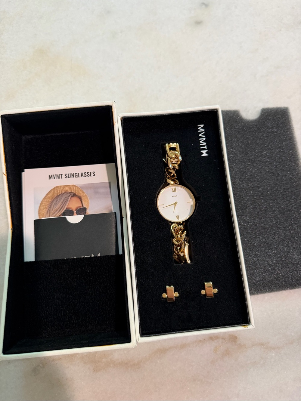 MVMT Gold Gala Chain Bracelet Watch